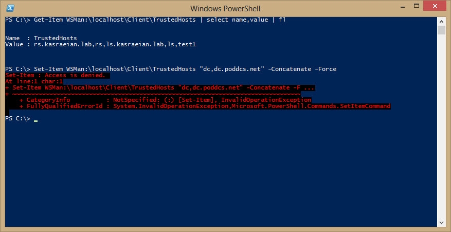 Powershell item. Set-item в Windows POWERSHELL. Set item POWERSHELL. POWERSHELL WINRM под другим пользователем.